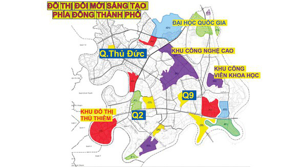 6 trung tâm quan trọng của TP phía Đông