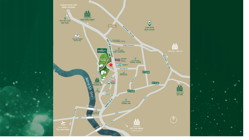 Vị trí dự án The Emerald Golf View